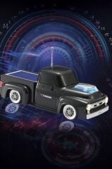Bluetooth Hoparlör Güneş Enerjili Kamyon Tasarımlı FM USB TF Speaker D44 Siyah