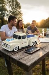 Torima Bluetooth Hoparlör Güneş Enerjili Kamyon Tasarımlı FM USB TF Speaker D44 Bej