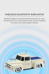 Torima Bluetooth Hoparlör Güneş Enerjili Kamyon Tasarımlı FM USB TF Speaker D44 Bej