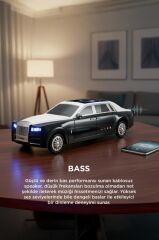 Bluetooth Hoparlör Süper Lüks Araba Tasarımlı 15W TWS FM USB Speaker D82 Siyah