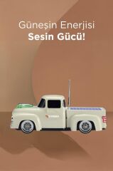 Torima D44 Bej Kamyon Bluetooth Hoparlör FM-USB-TF Destekli Güneş Enerjili Speaker