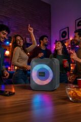 Bluetooth Hoparlör Rgb Işıklı Taşınabilir Speaker D13 Siyah