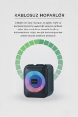 Bluetooth Hoparlör Rgb Işıklı Taşınabilir Speaker D13 Siyah