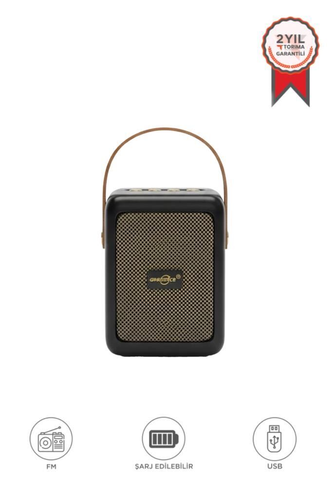 Bluetooth Speaker Kablosuz Hoparlör  USB Girişli Şarjlı Hoparlör GTS-2201 Siyah