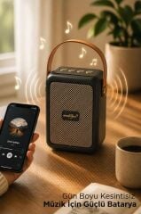 Bluetooth Speaker Kablosuz Hoparlör  USB Girişli Şarjlı Hoparlör GTS-2201 Siyah