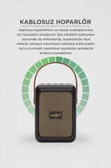Bluetooth Speaker Kablosuz Hoparlör  USB Girişli Şarjlı Hoparlör GTS-2201 Siyah