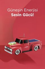 Torima D44 Kırmızı Kamyon Bluetooth Hoparlör FM-USB-TF Destekli Güneş Enerjili Speaker