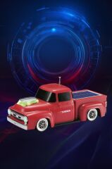 Bluetooth Hoparlör Güneş Enerjili Kamyon Tasarımlı FM USB TF Speaker D44 Kırmızı