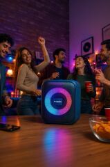 Bluetooth Hoparlör Rgb Işıklı Taşınabilir Speaker D13 Mavi
