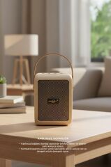 Bluetooth Speaker Kablosuz Hoparlör  USB Girişli Şarjlı Hoparlör GTS-2201 Bej