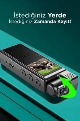 Aksiyon Kamerası Gece Görüşlü Wifi 4K 180 Geniş Açılı Vücut Kamerası CMR19 Siyah