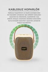 Torima Bluetooth Hoparlör Rgb Işıklı FM Radyo Kablosuz Taşınabilir Speaker GTS-1679 Bej