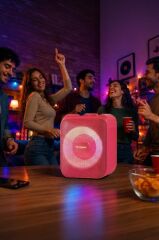 Bluetooth Hoparlör Rgb Işıklı Taşınabilir Speaker D13 Kırmızı