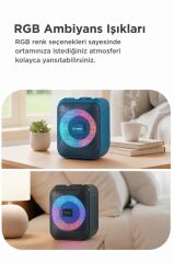 Bluetooth Hoparlör Rgb Işıklı Taşınabilir Speaker D13 Kırmızı
