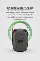 Bluetooth Hoparlör Rgb Işıklı FM Radyo Kablosuz Taşınabilir Speaker GTS-1679 Siyah