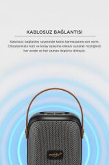 Bluetooth Hoparlör Rgb Işıklı FM Radyo Kablosuz Taşınabilir Speaker GTS-1679 Siyah