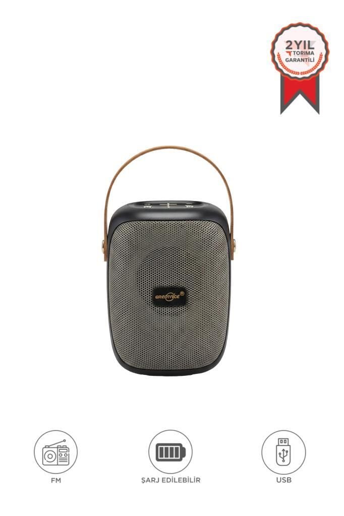 RGB Işıklı Kablosuz Bluetooth Hoparlör FM Radyo USB Taşınabilir GTS-1679 Siyah