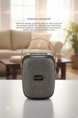RGB Işıklı Kablosuz Bluetooth Hoparlör FM Radyo USB Taşınabilir GTS-1679 Siyah