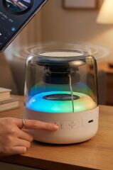 Torima Bluetooth Hoparlör Rgb Işıklı Taşınabilir Speaker D14 Beyaz