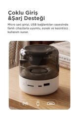 Bluetooth Hoparlör Rgb Işıklı Taşınabilir Speaker D14 Beyaz