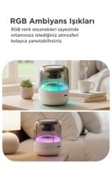 Bluetooth Hoparlör Rgb Işıklı Taşınabilir Speaker D14 Beyaz