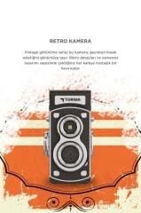 Mini Retro Dijital Fotoğraf Makinesi Video Kamera 1080P CMR44 Siyah