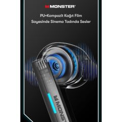 Monster Bluetooth Kulaklık Kulak İçi Oyuncu Kulaklık Airmars XKT11 Beyaz