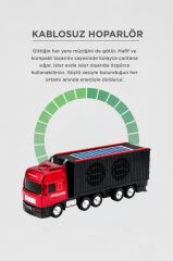 Torima Bluetooth Hoparlör Güneş Enerjili Tır Tasarımlı FM USB AUX Speaker D45 Kırmızı