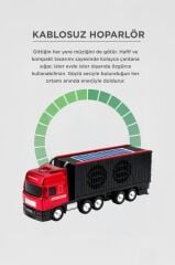 Torima Bluetooth Hoparlör Güneş Enerjili Tır Tasarımlı FM USB AUX Speaker D45 Kırmızı