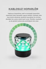 Bluetooth Hoparlör Rgb Işıklı Taşınabilir Speaker D15 Siyah