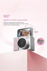 Mini Dijital Kamera Video Kamera 2K Flip Ekranlı CMR46 Pembe