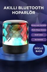 Bluetooth Hoparlör Rgb Işıklı Taşınabilir Speaker D15 Siyah