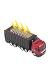 Bluetooth Hoparlör Güneş Enerjili Tır Tasarımlı FM USB AUX Speaker D45 Kırmızı