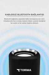 Bluetooth Kablosuz Taşınabilir Hoparlör D12 Siyah