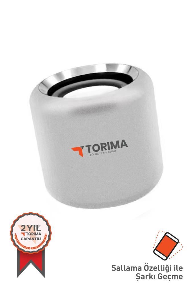 Bluetooth Hoparlör Taşınabilir Speaker D12 Gümüş