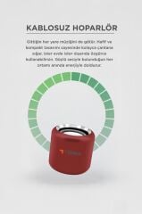 Bluetooth Hoparlör Taşınabilir Speaker D12 Kırmızı