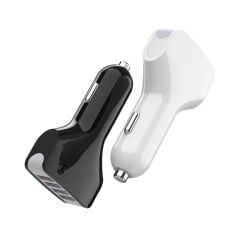 Torima C20 4 Port Araç Hızlı Şarj 3.0 çift USB Adaptörü Siyah