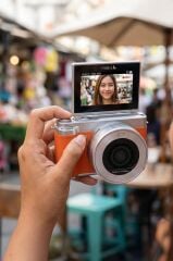Dijital Kamera 5K Selfie Fotoğraf Video Vlog Kamerası CMR45 Turuncu