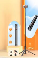 Torima C10 Çok Amaçlı Tripod Kumandalı Selfie Çubuğu Siyah