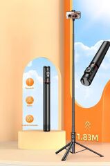 Torima C10 Çok Amaçlı Tripod Kumandalı Selfie Çubuğu Siyah