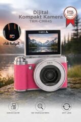 Dijital Kamera 5K Selfie Fotoğraf Video Vlog Kamerası CMR45 Pembe