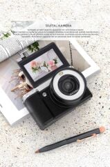 Dijital Kamera 5K Selfie Fotoğraf Video Vlog Kamerası CMR45 Siyah