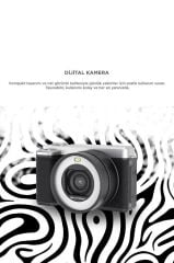 Dijital Kamera 5K Selfie Fotoğraf Video Vlog Kamerası CMR45 Siyah