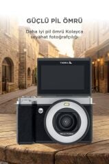 Dijital Kamera 5K Selfie Fotoğraf Video Vlog Kamerası CMR45 Siyah