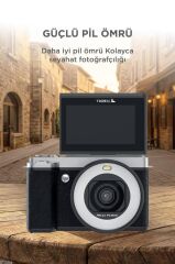 Torima Dijital Kamera 5K Selfie Fotoğraf Video Vlog Kamerası CMR45 Siyah