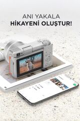 Dijital Kamera 5K Selfie Fotoğraf Video Vlog Kamerası CMR45 Siyah