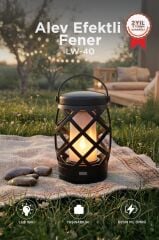 Nostaljik Retro Pilli Led Işıklı Gece Lambası LW40 Siyah