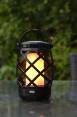 Nostaljik Retro Pilli Led Işıklı Gece Lambası LW40 Siyah