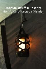 Nostaljik Retro Pilli Led Işıklı Gece Lambası LW40 Siyah
