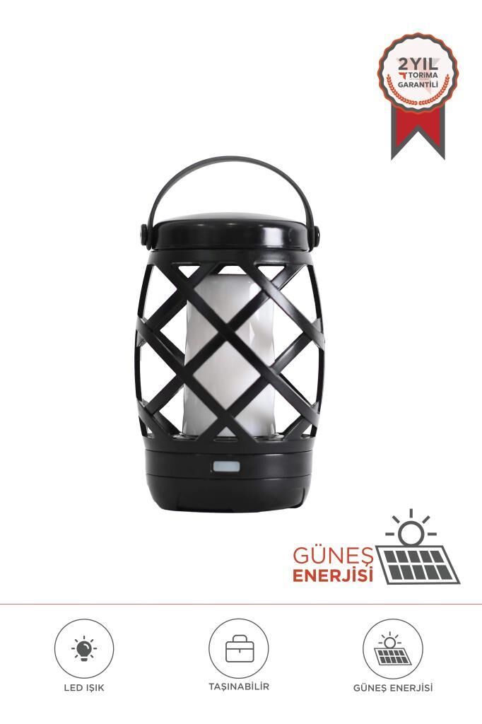 Nostaljik Retro Pilli Led Işıklı Gece Lambası LW40 Siyah